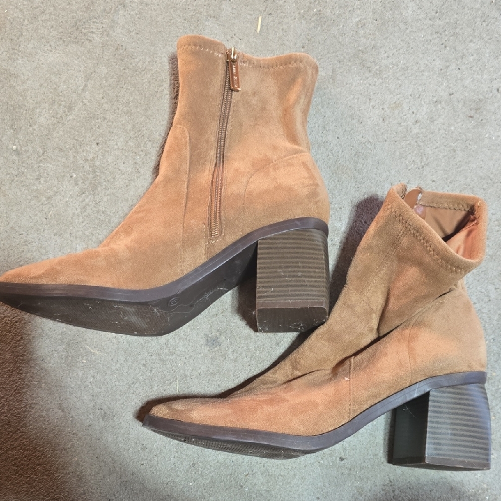 Tan Suede Ankle Boots